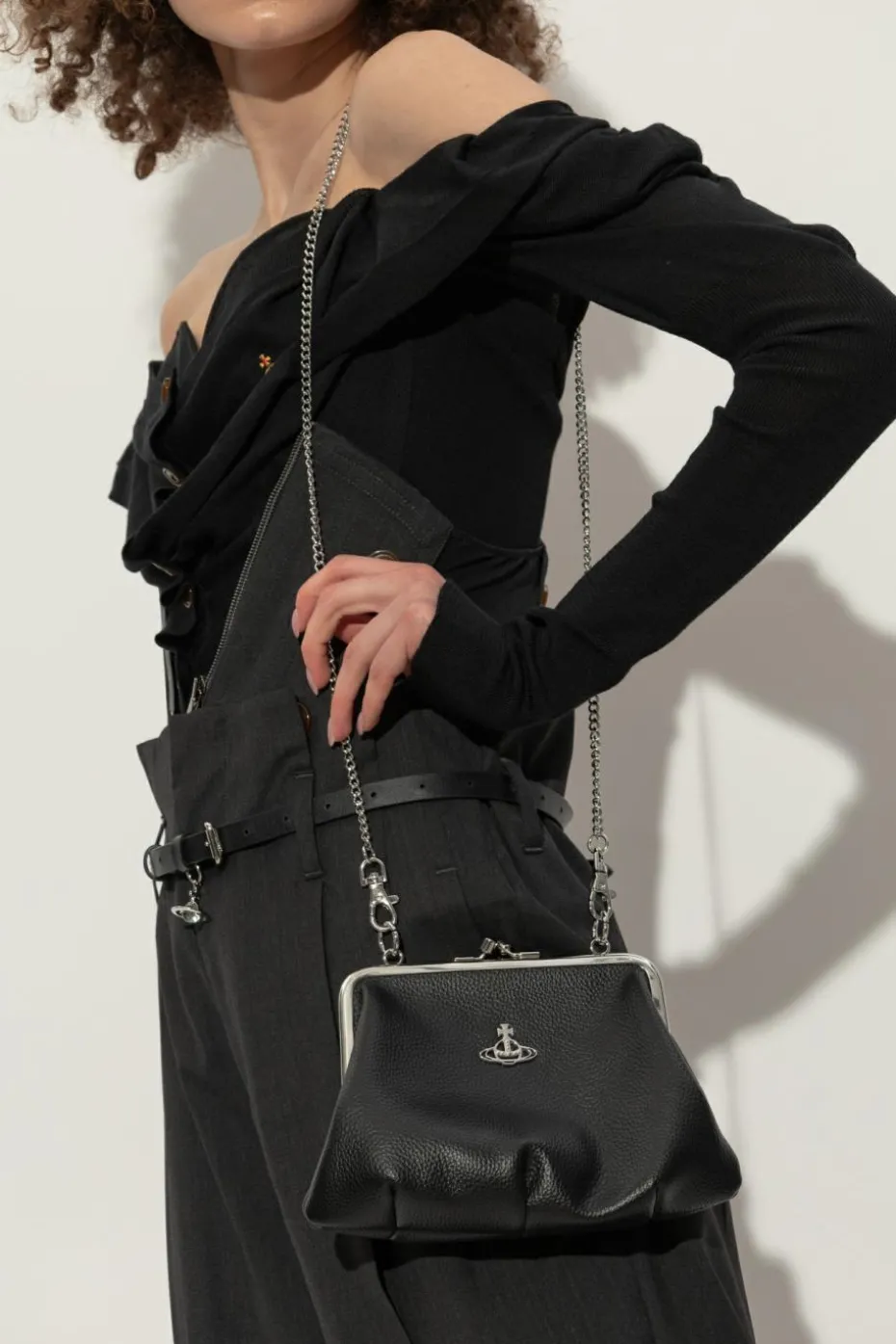 Vivienne Westwood BLACK Shoulder bag Granny Frame