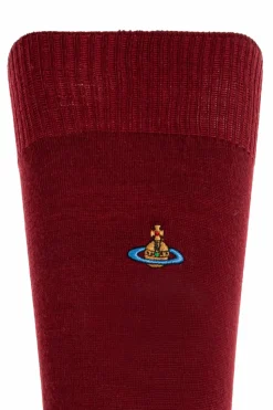 Vivienne Westwood BURGUNDY Socks with logo