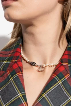 Vivienne Westwood cream Brass necklace