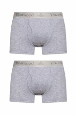 Vivienne Westwood GREY Two-pack of boxers with logo