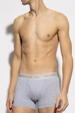 Vivienne Westwood GREY Two-pack of boxers with logo