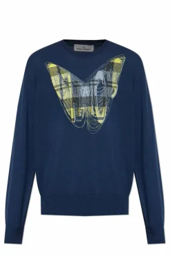 Vivienne Westwood NAVY BLUE Sweater with cashmere finish