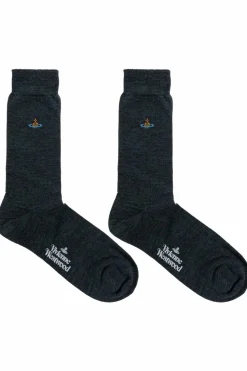 Vivienne Westwood NAVY BLUE Socks with logo