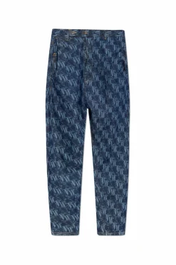 Vivienne Westwood NAVY BLUE Baggy jeans with logo