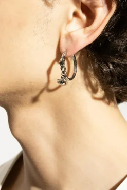 Vivienne Westwood SILVER Single earring with snake motif