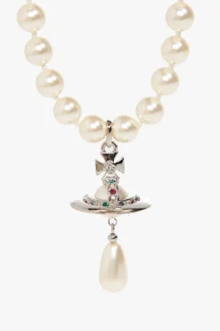 Vivienne Westwood WHITE Chocker with charm