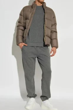Woolrich beige Down jacket with stand-up collar