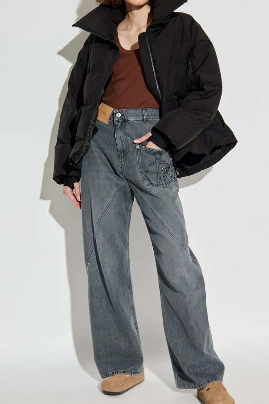 Woolrich BLACK Down jacket with collar