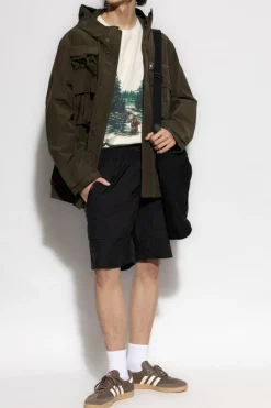 Woolrich BLACK Shorts with belt
