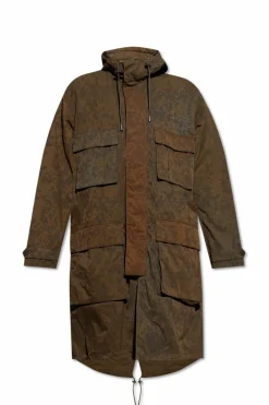 Woolrich GREEN Parka with 'moro' motif