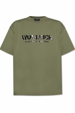 Woolrich GREEN T-shirt with logo