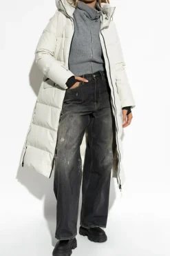 Woolrich WHITE Down jacket with hood