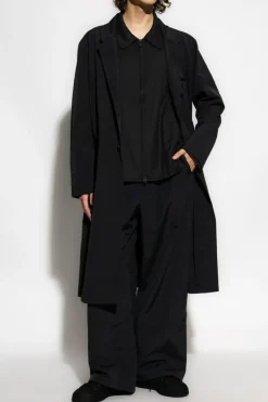 Y-3 BLACK Coat with logo