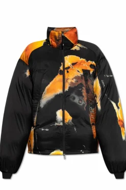 Y-3 BLACK Down jacket with pattern