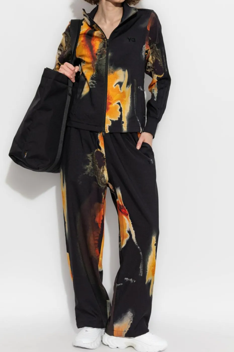 Y-3 BLACK Pants with logo