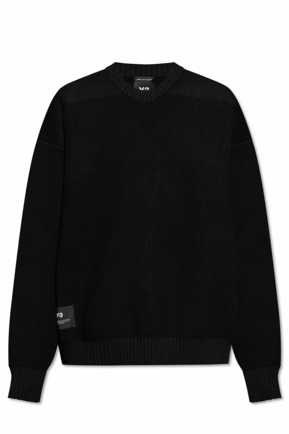 Y-3 BLACK Ribbed sweater