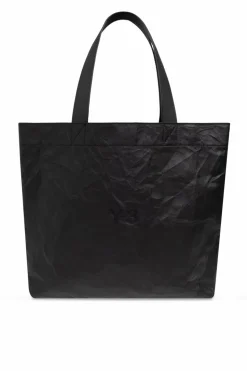 Y-3 BLACK Shopper bag with logo
