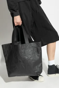 Y-3 BLACK Shopper bag with logo