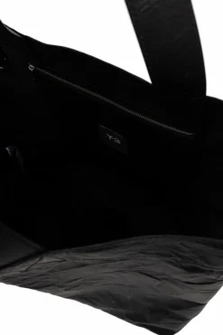 Y-3 BLACK Shopper bag with logo