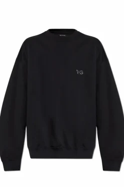 Y-3 BLACK Sweatshirt with printed logo