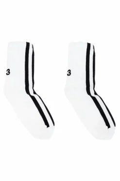 Y-3 WHITE Patterned Socks