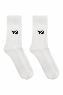 Y-3 WHITE Socks with logo