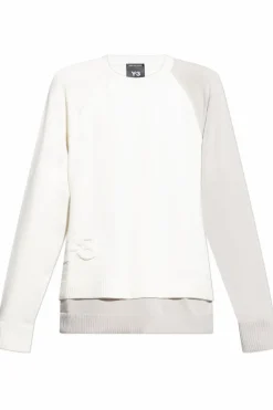 Y-3 WHITE Sweater with logo