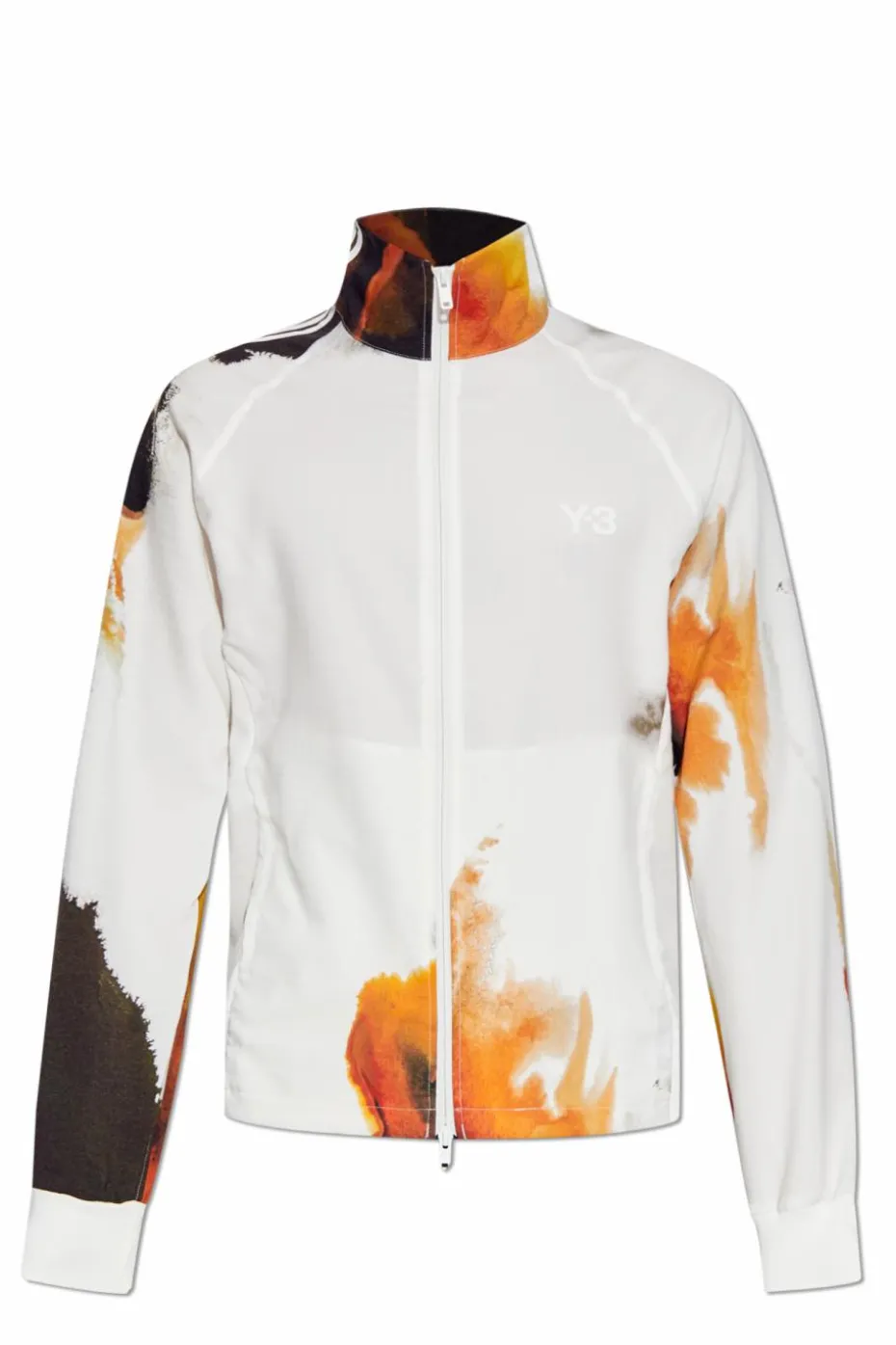 Y-3 WHITE Sweatshirt with stand-up collar