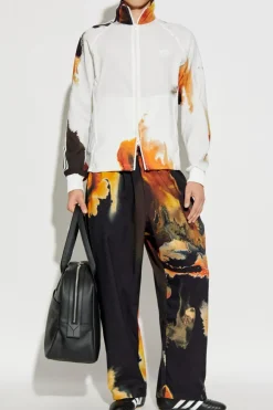 Y-3 WHITE Sweatshirt with stand-up collar