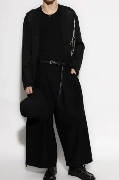 Yohji Yamamoto BLACK Cardigan with fringes