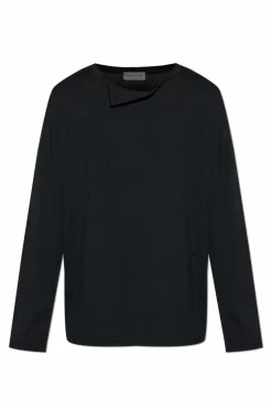 Yohji Yamamoto BLACK Wool long sleeve t-shirt