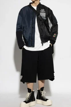 Yohji Yamamoto NAVY BLUE Insulated bomber jacket