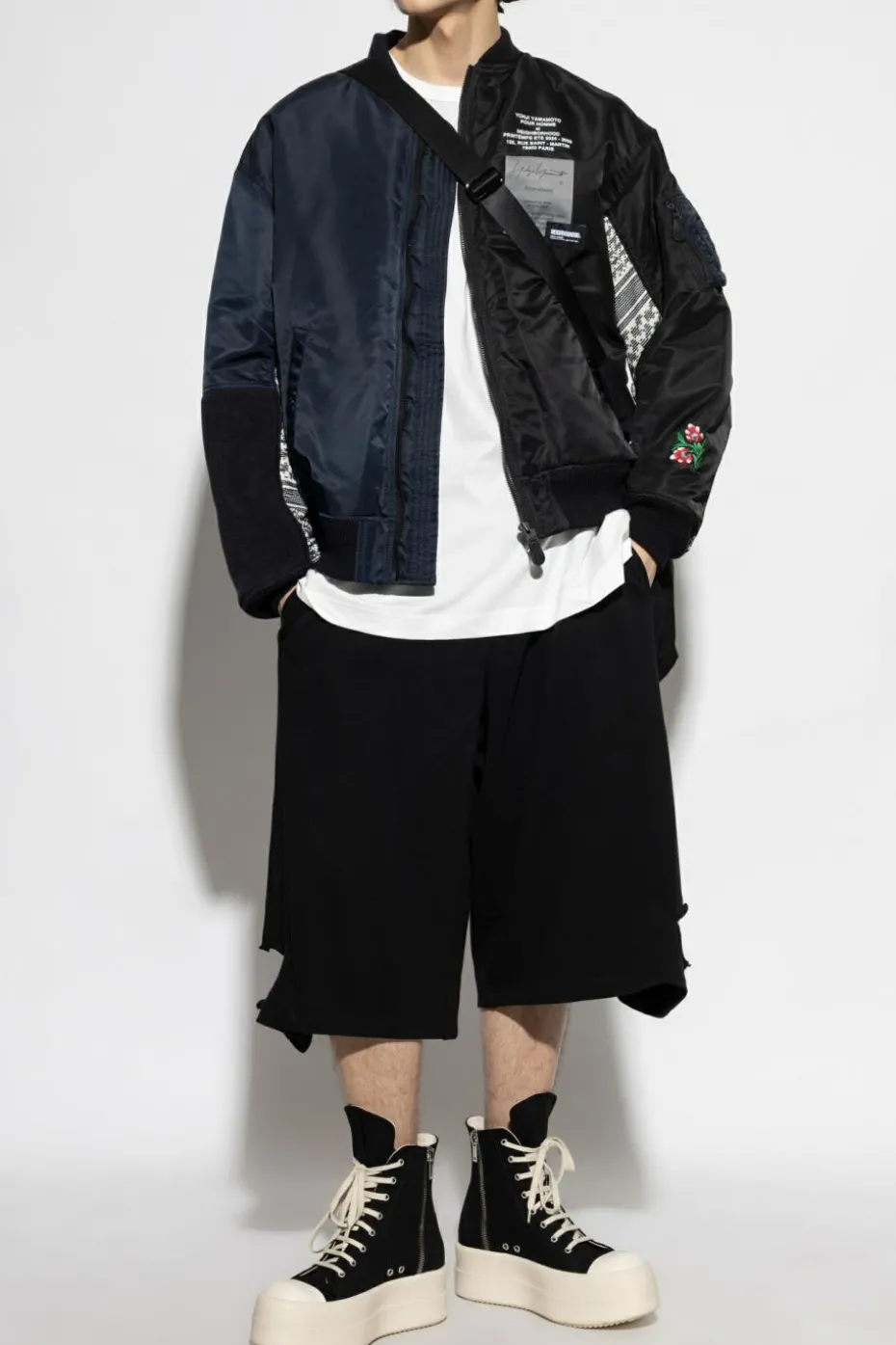 Yohji Yamamoto NAVY BLUE Insulated bomber jacket