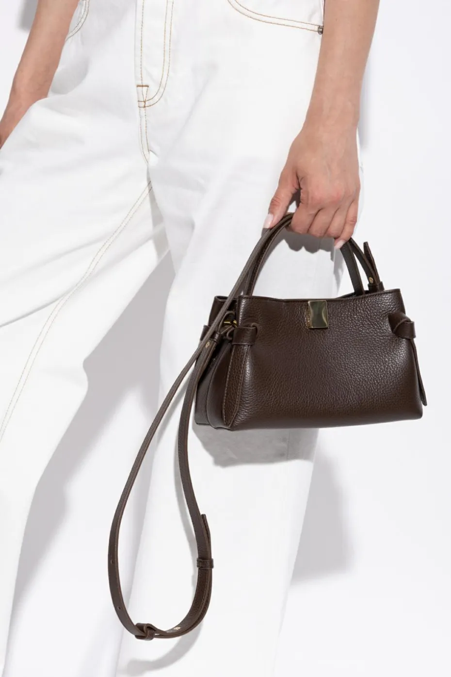 Yuzefi BROWN Handbag "Gyoza Mini"