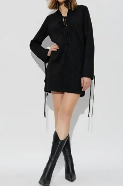 Zadig & Voltaire BLACK Dress with metallic thread