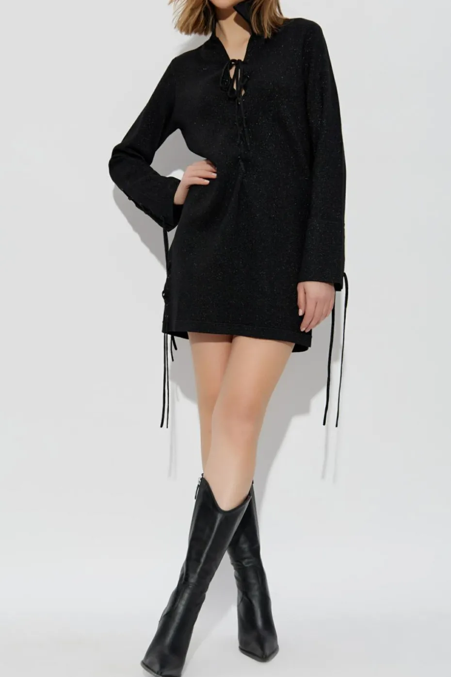 Zadig & Voltaire BLACK Dress with metallic thread