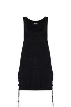 Zadig & Voltaire BLACK Dress with metallic thread