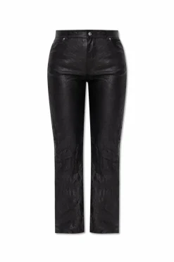 Zadig & Voltaire BLACK Leather pants `Evy`