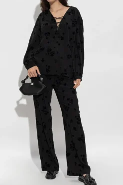 Zadig & Voltaire BLACK "Poma" loose-fit pants
