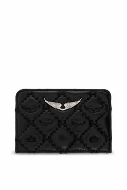 Zadig & Voltaire BLACK Quilted card holder
