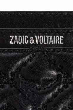 Zadig & Voltaire BLACK Quilted card holder