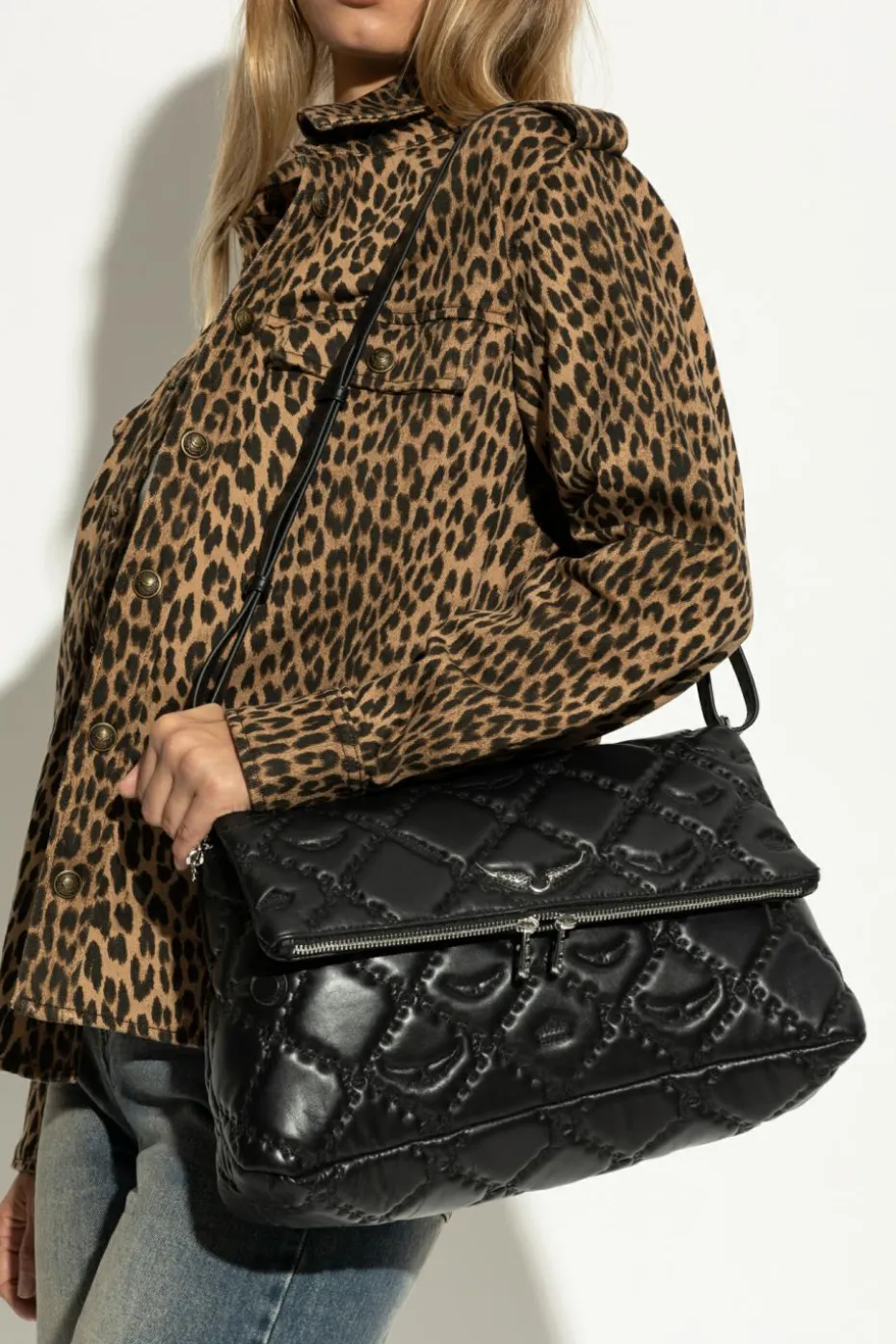 Zadig & Voltaire BLACK Quilted bag with logo