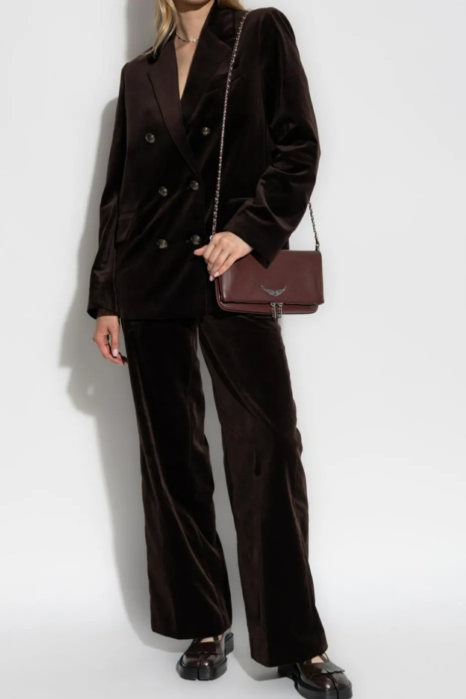 Zadig & Voltaire BROWN Velvet blazer "Vaska"