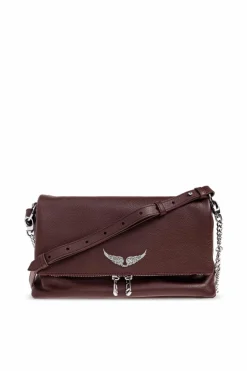 Zadig & Voltaire BURGUNDY Shoulder bag with logo