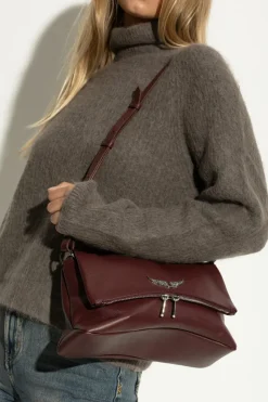 Zadig & Voltaire BURGUNDY Shoulder bag with logo
