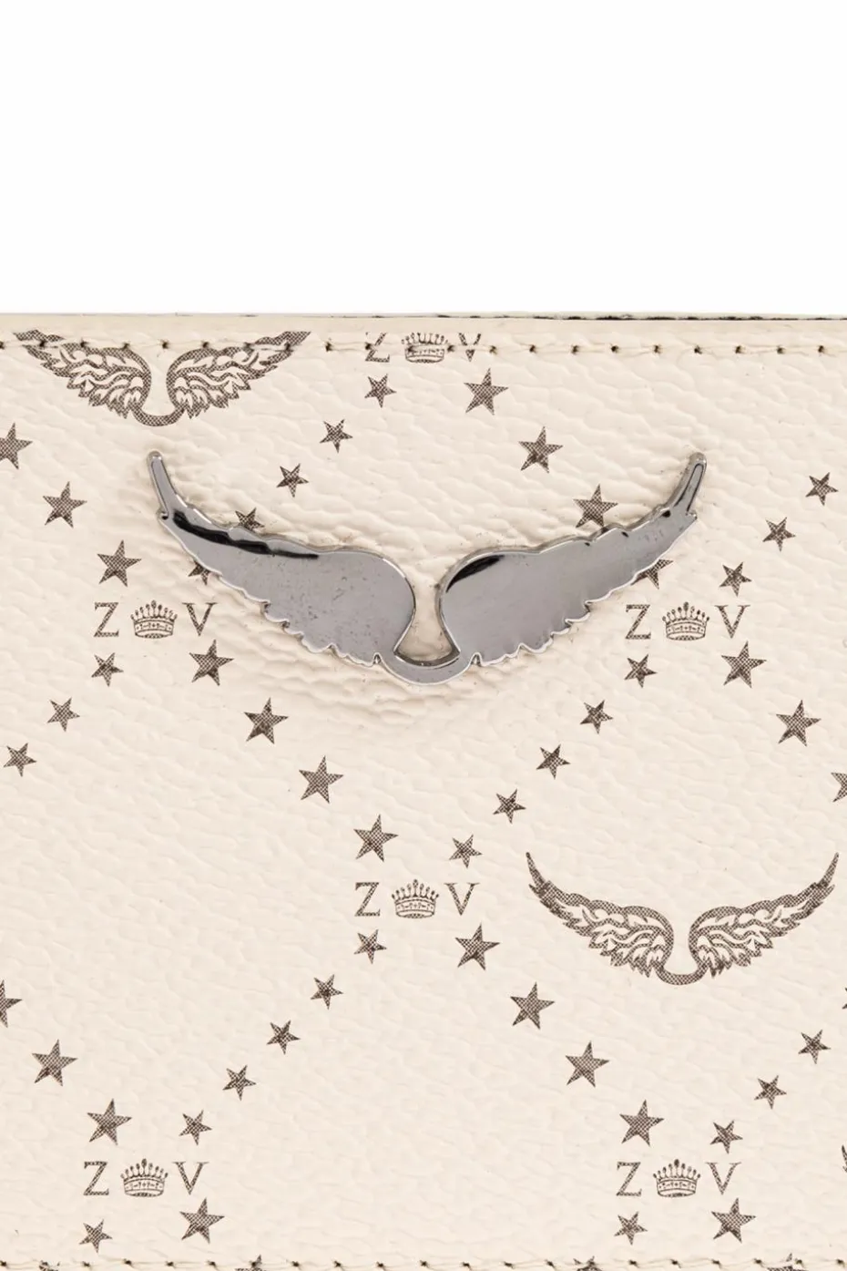 Zadig & Voltaire cream Cardholder with logo