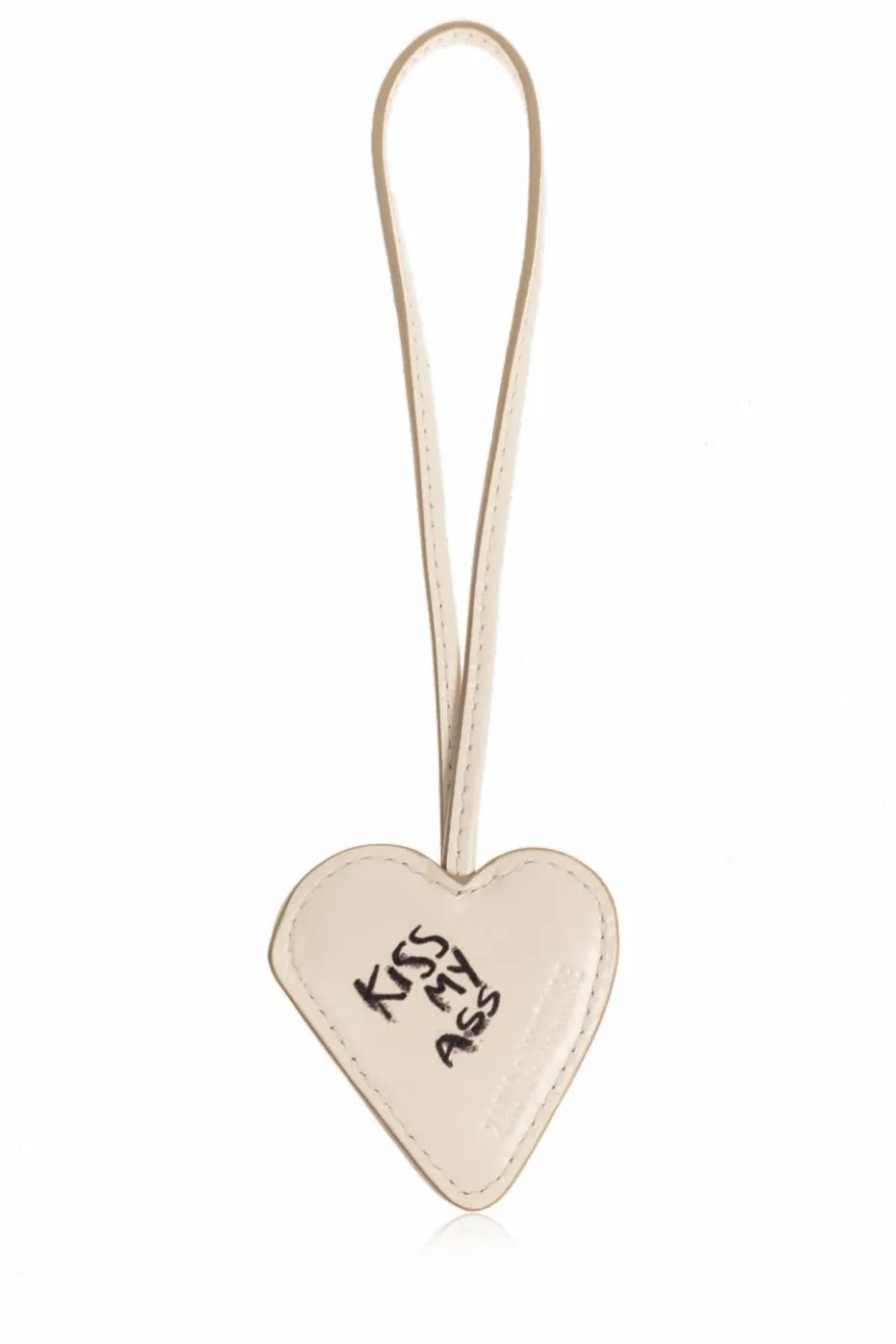 Zadig & Voltaire cream Leather keychain