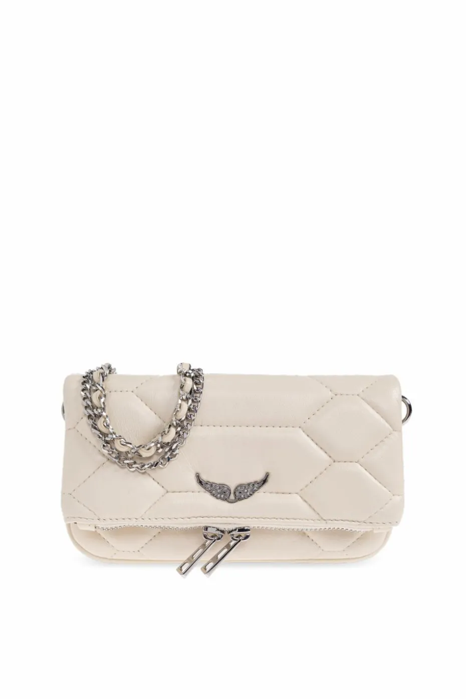 Zadig & Voltaire cream Shoulder bag "Rock Nano XL"