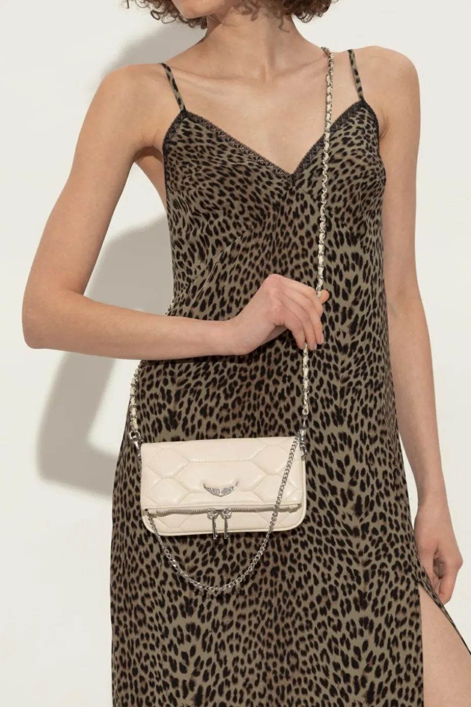 Zadig & Voltaire cream Shoulder bag "Rock Nano XL"