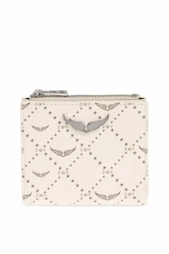 Zadig & Voltaire cream Wallet with an application in the shape of the logo